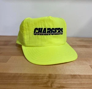 Vtg NFL San Diego Los Angeles Chargers Neon Green Logo SnapBack Hat Cap - Picture 1 of 6