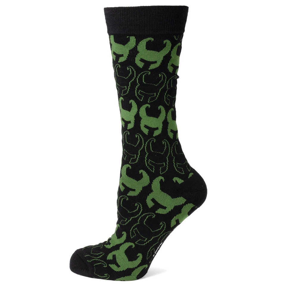 Calcetines para hombre Marvel Loki patrón verde/negro talla única Foto 1 de 1