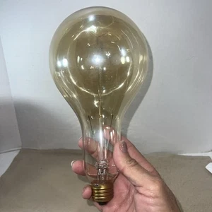 New Vtg Giant Edison Bulb 100W Nostalgic Spiral Filament 2200k Pear Shaped 9.5” - Picture 1 of 8