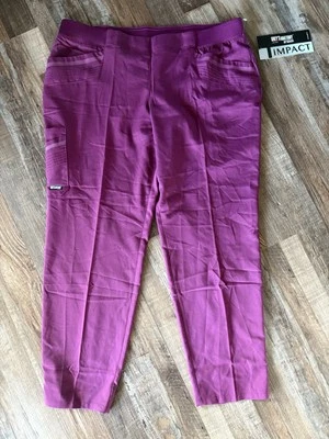 NWT Greys Anatomy Impact Women’s Scrub Pants Size XLP wine - Image 1 of 4