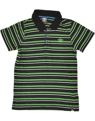 UMBRO Boys Polo Shirt 11-12 Years Large Multicoloured Striped Cotton DG02 - Image 1 of 3