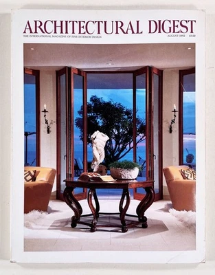 1992 Aug ARCHITECTURAL DIGEST English Country Houses MANHATTAN LUXURY landscapes - Image 1 of 4