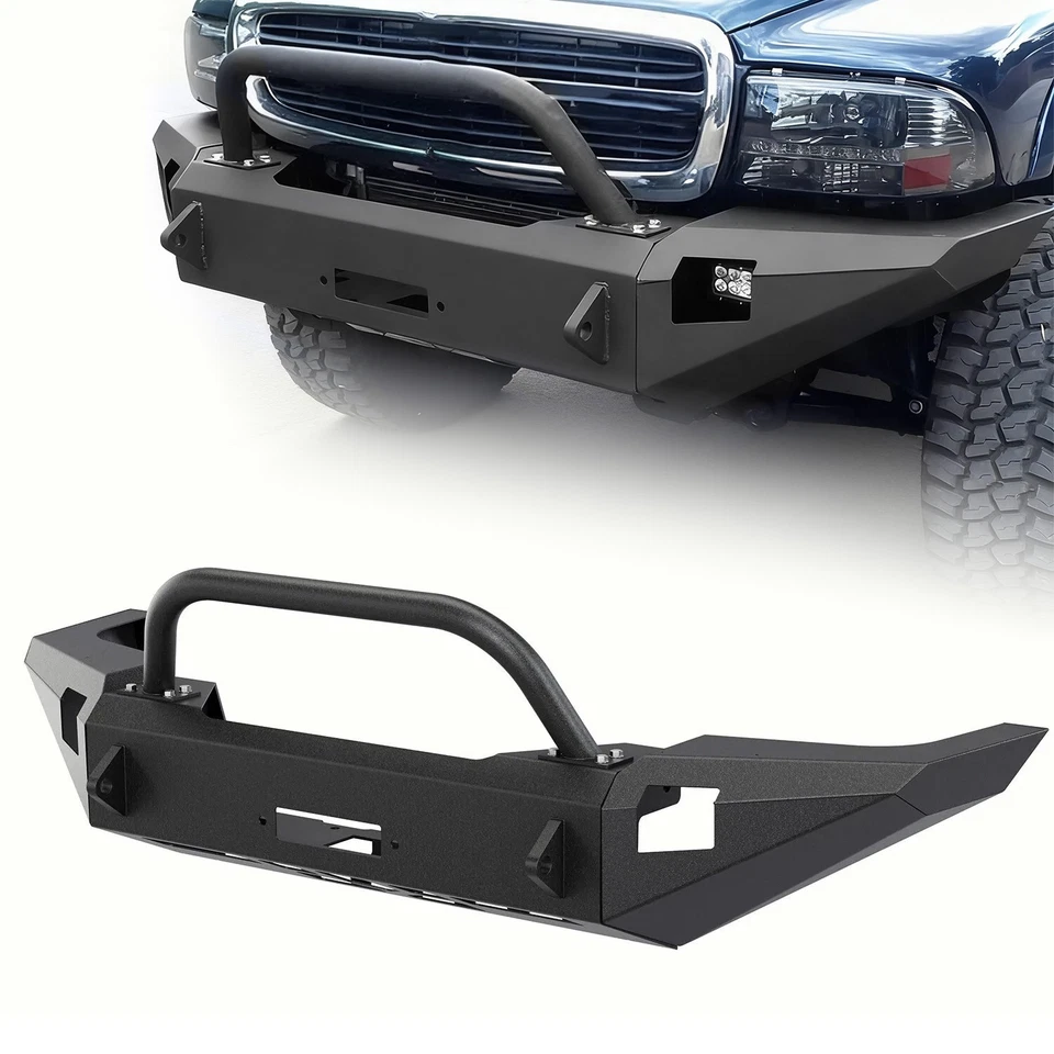 Front Steel Bumper w/ Bull Bar For 97-04 Dodge Dakota Durango 98 99 00 01 02 03 Foto 1 de 4