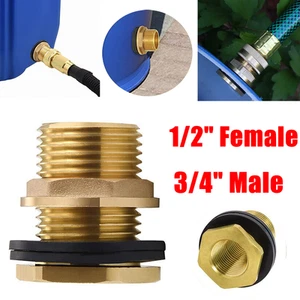 Montaje de mampara de latón 1/2XBBF020 (1/2" NPT hembra y manguera de jardín GHT macho de 3/4") - Imagen 1 de 22