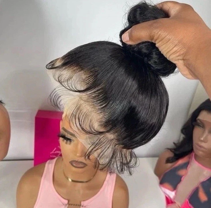 Peluca de cabello humano 360 de encaje completo peluca recta de 24 pulgadas Foto 1 de 1