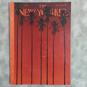 NEW YORKER Magazine Jan 27 2025 Flames and Shadows Till Lauer Palm Trees Cover - Picture 1 of 2