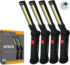 Luz de trabajo portátil, recargable, con base magnética, gancho para colgar - Picture 1 of 7