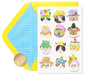 Papyrus Blank Card Cats 😺 🐈 Designed By Hannah Melin Multipurpose  - Picture 1 of 5
