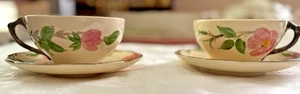 2 SETS of Franciscan Desert Rose Tea Cups & Saucers Excellent Shape - Picture 1 of 6