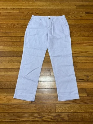 Gap Womens Girlfriend Chino Pants Size 2 Lavendar Linen Cotton Embroidered Sides - Image 1 of 4