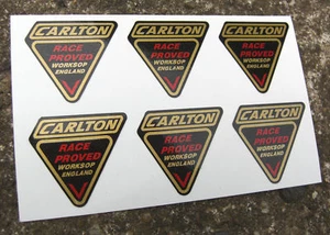 Vintage Cycle Fork Frame Decals Stickers to fit CARLTON - Picture 1 of 1