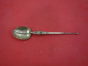 English Estate Sterling Silver Coronation Spoon Vermeil Birmingham 1902 9 3/4" - Picture 1 of 2