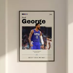 Paul George Poster, L.A. Clippers Kunst, Basketballdruck, George Clippers Druck - Bild 1 von 10