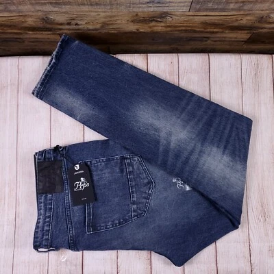 NWT PRPS Le Sabre Mens Denim Medium Wash Slim Tapered Fit Jeans 40 (Fit 41.5x34) - Image 1 of 4