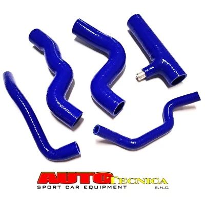 KIT 5 MANICOTTI ACQUA LANCIA DELTA EVOLUZIONE HF INTEGRALE 16V TUBI SILICONE BLU Foto 1 de 3