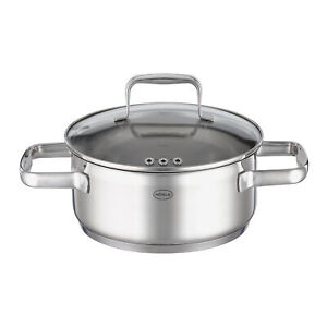 Rosle Charm Series Low Casserole Pot with Tempered Glass Lid 2.9Quart 7.8 in.