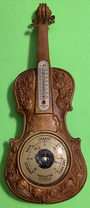 Vintage Tissot Violin Shaped Barometer and Thermometer *RARE* - Picture 1 of 5