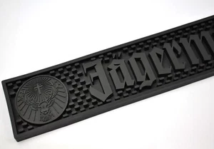 Jägermeister USA Barmatte Abtropfmatte Bar Spill Mat 2 Logos schwarz - Bild 1 von 3