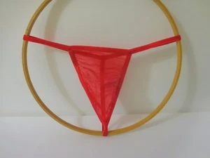 Men G String Thong Flat Front w/Back Choice Red Sheer made in USA 1 Day Shipping - Picture 1 of 2