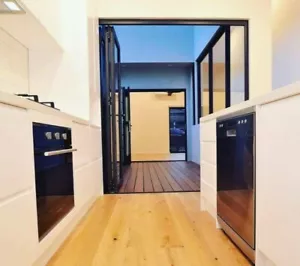 BIFOLD DOOR DOUBLE GLAZED ALUMINIUM 2100h x 2410w - Picture 1 of 8