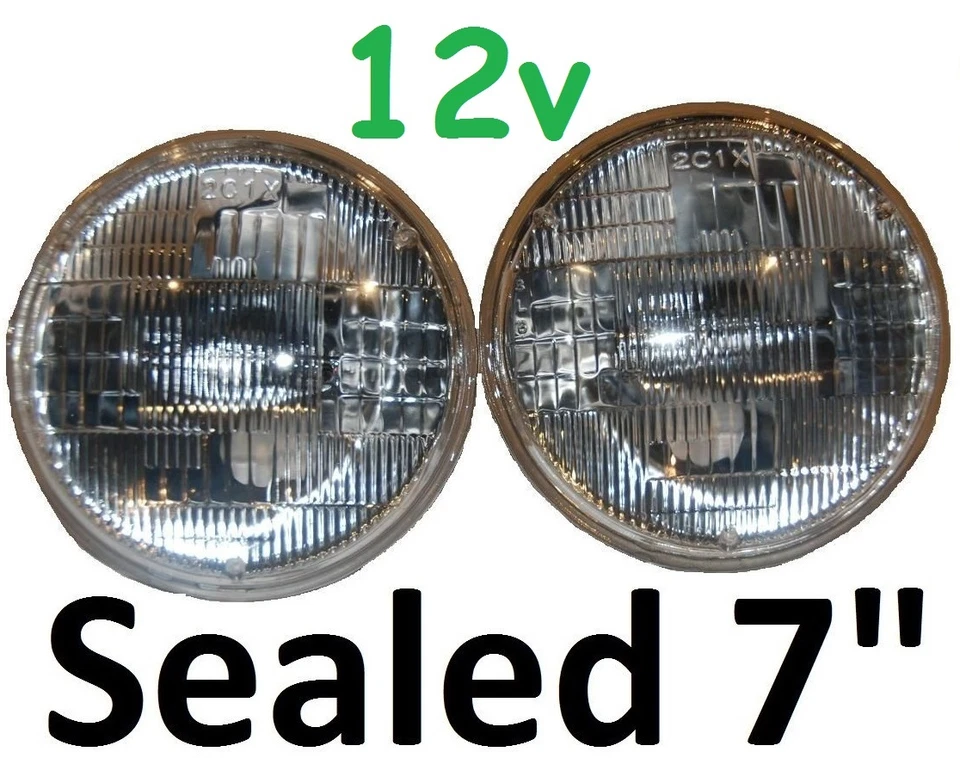 7" Headlights H4 Hi/Lo 3 pin 12V 75/50w Fiat 850 600 1500-2300 1500 132 130 - image 1 of 4