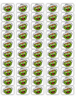 50 Oscar The Grouch Face Envelope Seals / Labels / Stickers, 1" by 1.5"