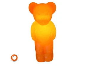 1990er LUMIBÄR 58cm Original Elmar Flötotto DESIGNLAMPE Bär stehend Orange Germa - Bild 1 von 4