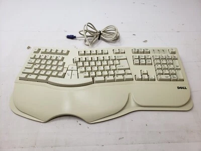 Dell SK-6000 E Ergonomic PS/2 PC Keyboard 6 Pin Connector Untested / For Repair - Image 1 of 4