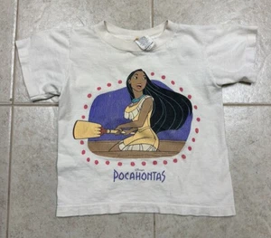 Rare Vintage 90s Single Stitch Disney Pocahontas Movie T Shirt Youth Medium - Picture 1 of 4