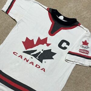 Mario Lemieux Canada Hockey Shirt Men Small Adult White Vintage Olympics 66