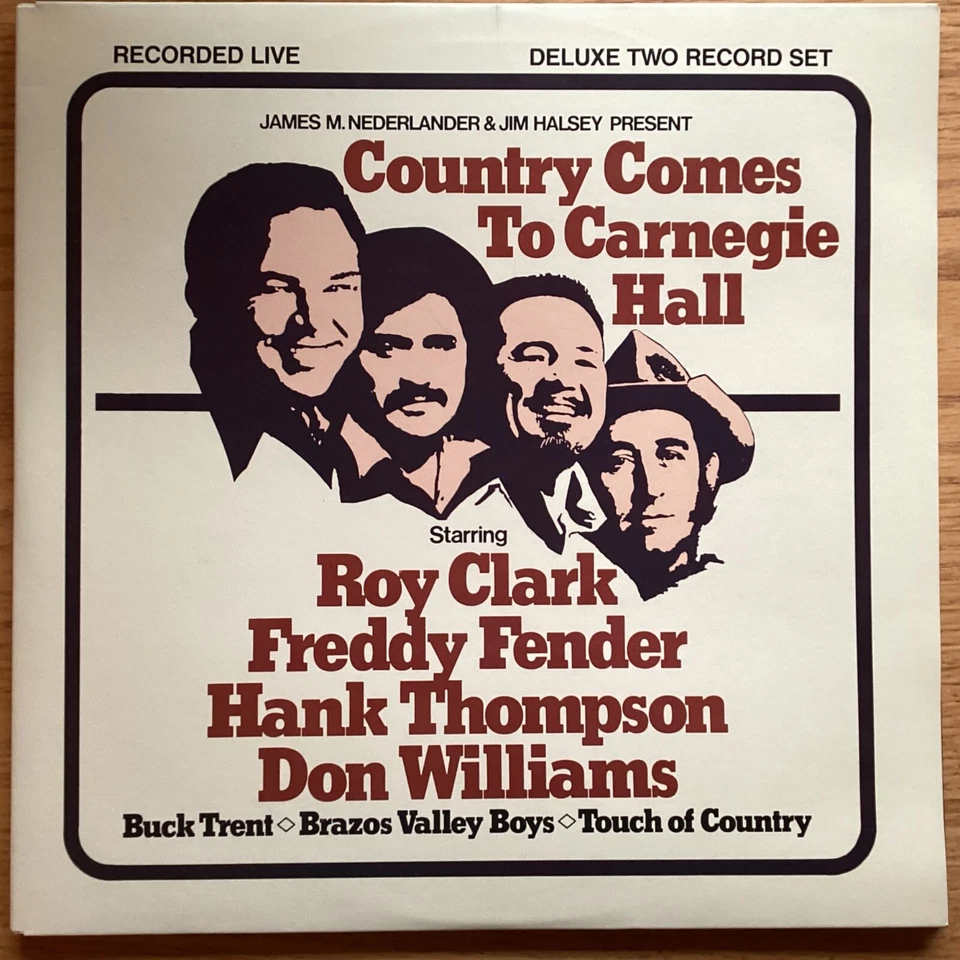 Roy Clark, Freddy Fender, Hank Thompson & Don Williams" 33 1/3 rpm 2-LP set - Imagem 1 de 4