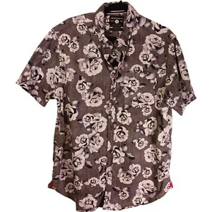 Size XL Cactus Man, Mens Dress Shirt Slim Fit Floral Black Gray Fall - Picture 1 of 5