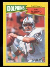 1987 Topps DAN MARINO Miami Dolphins Box Bottom Card