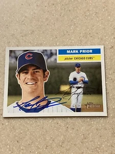 2005 Topps Heritage #69 Mark Prior signed card * 1956 * - Picture 1 of 1