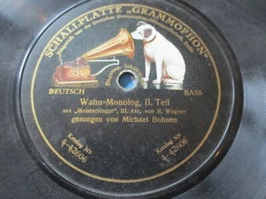 Michael Bohnen, Wahn Monolog I & II Teil, 78er 10", Schellack, sehr alt, Rarität - Bild 1 von 3