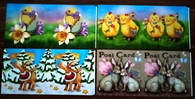 4 Wunderschöne PRICKEL - KARTEN +++ 16 x 16 cm. Groß +++ Karin Jittenmeier 2 - Bild 1 von 4