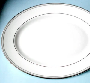 Lenox Federal Oval 13" Serving Platter Platinum/Slate Banded Classics New in Box - Picture 1 of 3