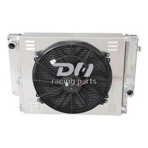 2Row Radiator+Shroud+16"Fan For 1992-99 BMW E30 E36 M3 / Z3 325TD 320 323 328 MT - Picture 1 of 13