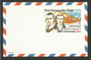 U.S.A. 1980 entier postal neuf First Transpacific Flight 1931 post card /T7887 - Picture 1 of 1