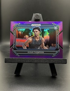 2023 Panini Prizm Draft Picks Ausar Thompson Purple Prizm 51/75 RC #17 Pistons
