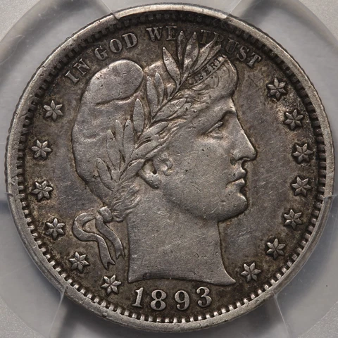 1893 Barber Quarter PCGS XF-45 Cover