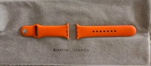 Genuine HERMES Apple Watch Orange Sports Band 41/40/38mm Band Only Used with Box - Picture 1 of 7