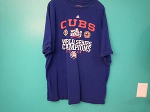 Chicago Cubs 2016 World Series Champions Majestic Men's Graphic T-Shirt XL/XXL - Picture 1 of 5