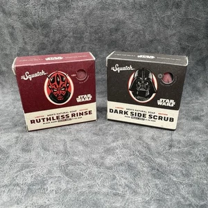 DR. SQUATCH Set Of 2 Star Wars Dark Side Scrub & Ruthless Rinse Natural Soap - Picture 1 of 5