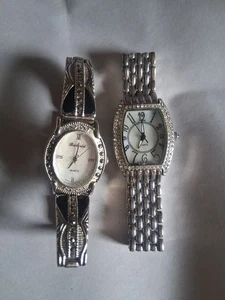 2 Womens Dress Quartz Watches Run With New Batteries Installed - Picture 1 of 5