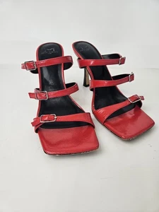 Marc Fisher Sandalen ROT Gr. 9,5 Riemchen 4 Zoll Heels W Three - Bild 1 von 6