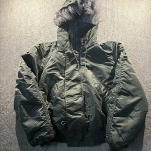 Vintage Alpha Industries N-2B Original Mens Green Zipped Hoodie Size XL USA - Picture 1 of 16