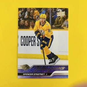 🐶 2023-24 Upper Deck Series 1 Spencer Stastney #238 Young Guns RC - Picture 1 of 2