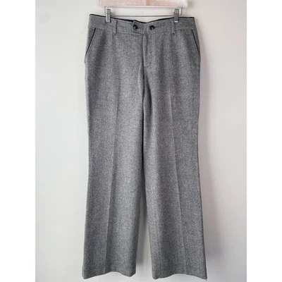 Pantalones Eddie Bauer Mujer Mezcla Lana Espiga 12 Alto Gris Negocios Informales Foto 1 de 4