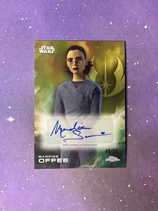 Barriss Offee #49/50 True Gold Refractor Auto 2025 Topps Chrome Star Wars - Picture 1 of 1